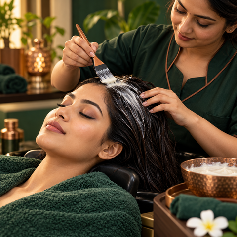 Illustrative hair spa treatment