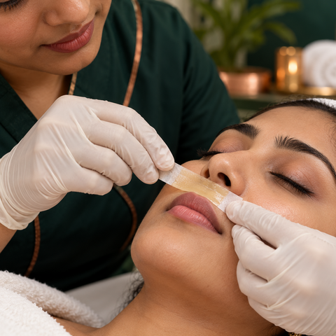 Ladies upper-lip grooming service illustration